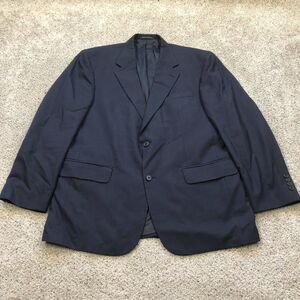 Lands End Jacket Adult 44R Black 100% Wool Blazer Sport Coat Business Casual
